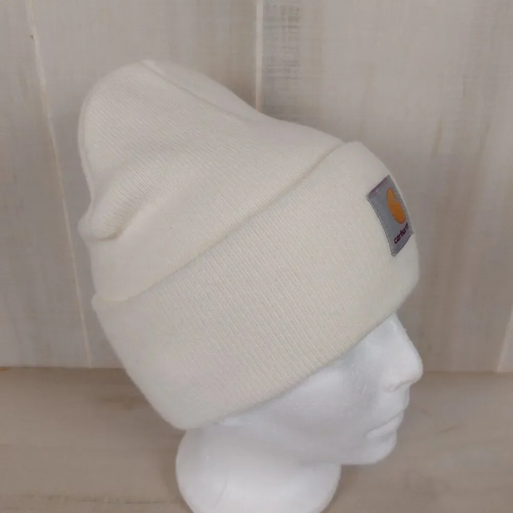 Carhartt Cuffed Knit Beanie Watch Hat Youth One Size Marshmallow
